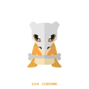 creppy, creppypasta, cubone, kanto, pokemon svg vector icon