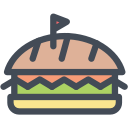 burger, cheeseburger, fast food, food, junk food svg vector icon