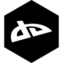 deviantart, hexagon, media, social svg vector icon