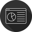 analysis, data, laptop, pie, tab svg vector icon