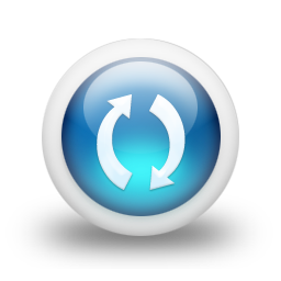 glossy,blue,orb icon