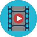 film, movie, play, video svg vector icon