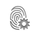 fingerprint,gear icon
