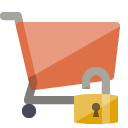 shopping,cart,lock,open icon
