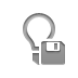 lightbulb,diskette icon