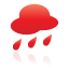 rain, red, weather icon