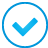 basic, blue, button, check icon