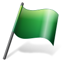 flag, green icon