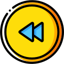 audio, media, media player, music, rewind, video player svg vector icon