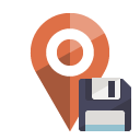location,diskette icon