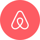 airbnb, circle, round , travel svg vector icon