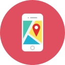 application, map svg vector icon