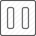 multimedia, pause, player, stop, video svg vector icon