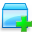 add, blue, cube icon
