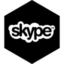 hexagon, media, skype, social svg vector icon
