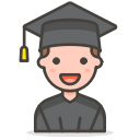 2, man, student svg vector icon