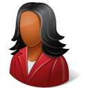 customer, dark, female icon