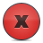 button, delete, red icon