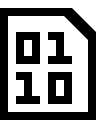 binary, file svg vector icon