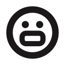 emoji, emojis, emot, nervous, stroke, teeth, thick lines svg vector icon