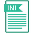 document, extension, folder, ini, paper svg vector icon