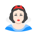 disney princess, lady, princess, snow white svg vector icon