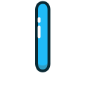 blue, l, letter, lowercase svg vector icon