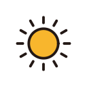 sun, sunny, temperature, weather svg vector icon