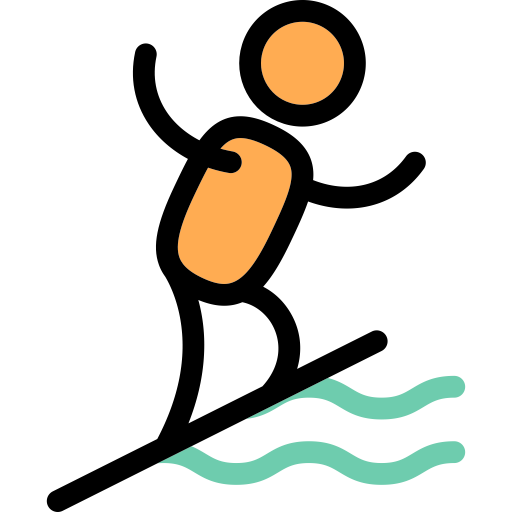 Surfing svg vector icon