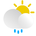 day, hail, precipitation, snow, storm, sun, weather svg vector icon
