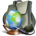 bag, browse, travel, world icon