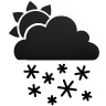sun,snow,black icon
