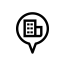 building, building location, company, location, office, position svg vector icon