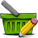 basket, ecommerce, edit, shopping, webshop icon