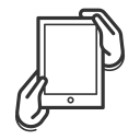 control, device, gadget, gesture, handheld, hold, tablet svg vector icon