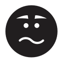 confused, emoji, emotion, smiley svg vector icon