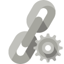 link,gear icon