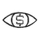 business, eye, money svg vector icon