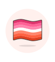 flag, lesbian, wave svg vector icon