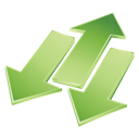 arrows, green icon