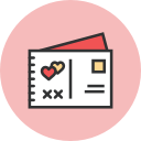 postcard svg vector icon
