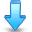 arrow, down icon