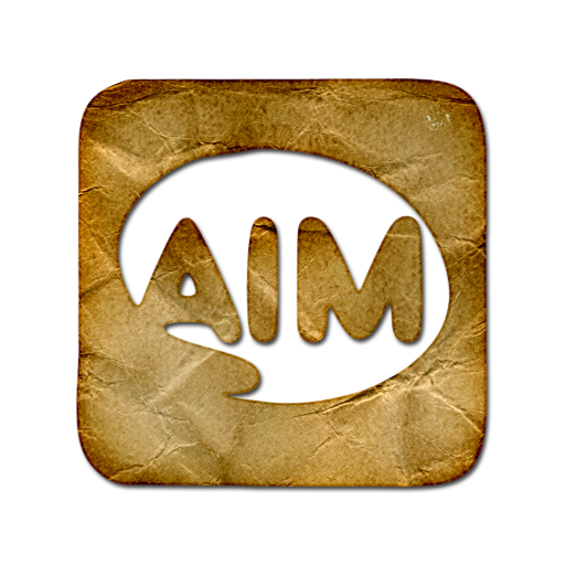 aim,logo,square icon