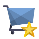 shoping,cart,star icon