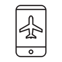 air, airline, airplane, airport, airship, booking, mobile svg vector icon