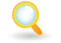 glass, magnifying, search icon
