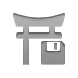 shinto,temple,diskette icon