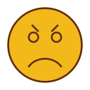 angry, emoji, emot, face, sad svg vector icon