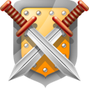 shield, swords icon