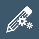 customize, edit, gear, notes, pencil, settings, text svg vector icon
